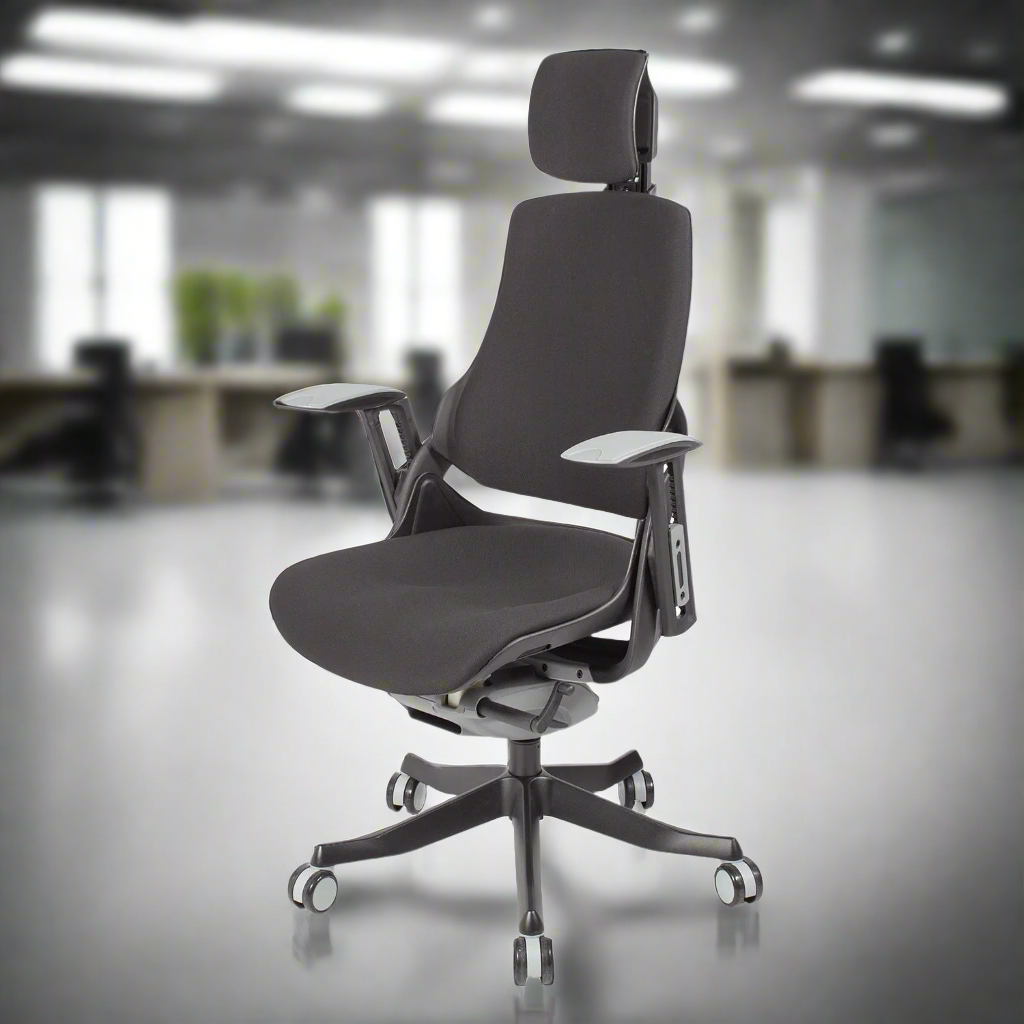 Office Chair Wau Ergo S | size: Width: 77cm, Height: 140.5cm, Depth: 70cm | color: Black | image: 6 | variant: 200001