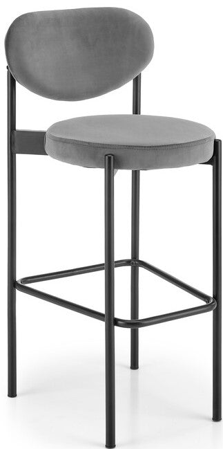 Bar Stool Ancona | size: Width: 42cm, Height: 92cm, Depth: 48cm | color: Gray | image: 0 | variant: 1003007