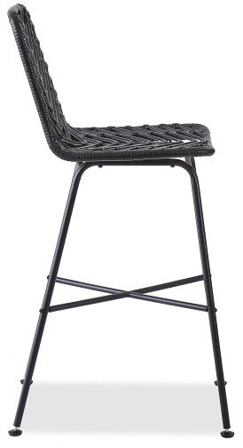 Bar Stool Avellino | size: Width: 47cm, Height: 113cm, Depth: 57cm | color: Black | image: 2 | variant: 1003065