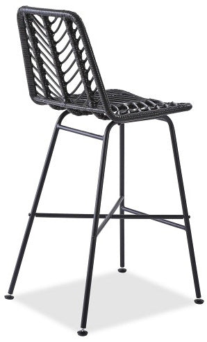 Bar Stool Avellino | size: Width: 47cm, Height: 113cm, Depth: 57cm | color: Black | image: 3 | variant: 1003065