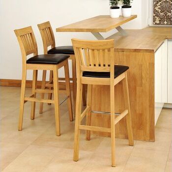 Bar Stool Bargoed | size: Length: 40cm, Width: 40cm, Height: 72-99cm, Depth: 40cm | color: Black | image: 2 | variant: 1005137