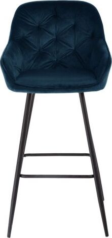 Bar Stool Burgess | size: Width: 53cm, Height: 109cm, Depth: 55cm | color: Blue | image: 2 | variant: 1001316