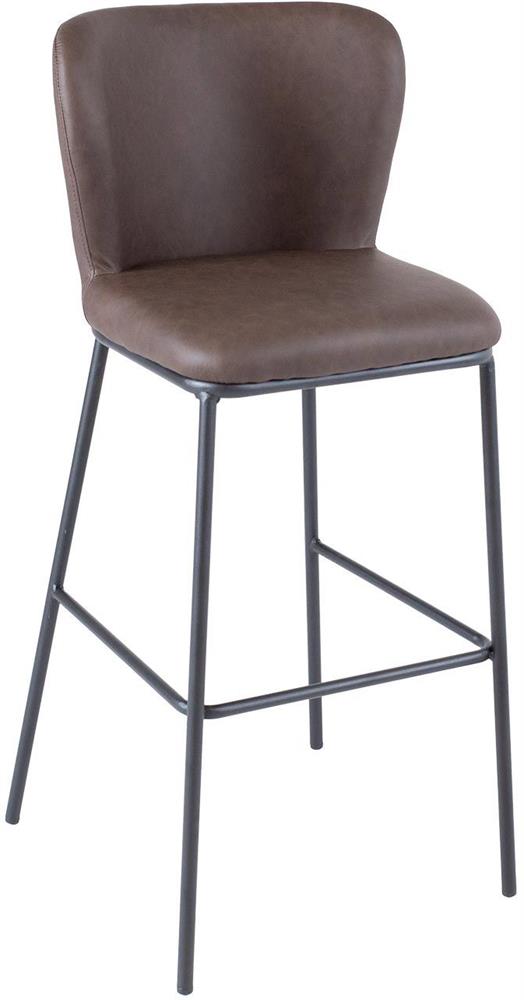Bar Stool Caerleon | size: Width: 47cm, Height: 104cm, Depth: 51cm | color: Brown/Black | image: 1 | variant: 1001350