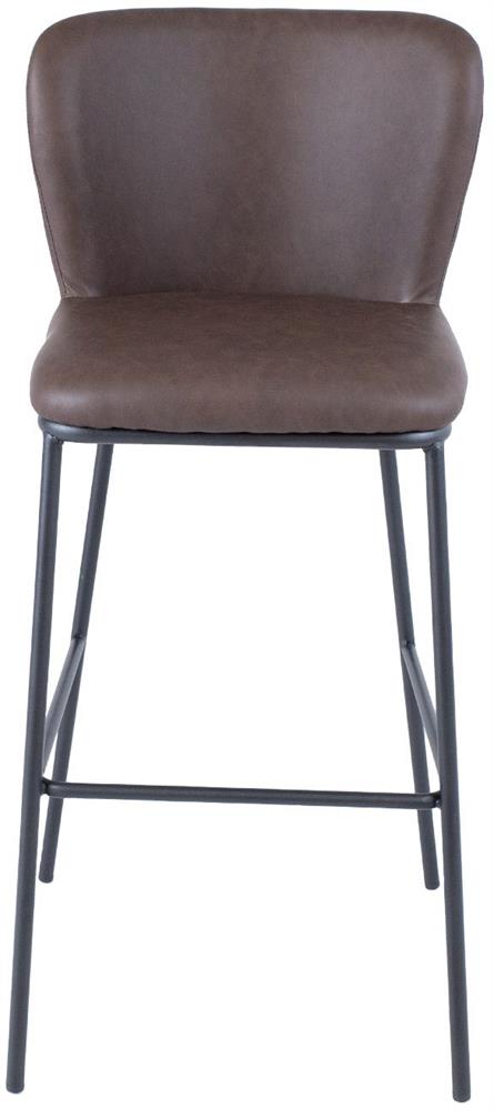 Bar Stool Caerleon | size: Width: 47cm, Height: 104cm, Depth: 51cm | color: Brown/Black | image: 2 | variant: 1001350