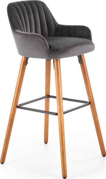 Bar Stool Cosenza | size: Length: 47cm, Width: 47cm, Height: 75-98cm, Depth: 49cm | color: Gray | image: 1 | variant: 1003046