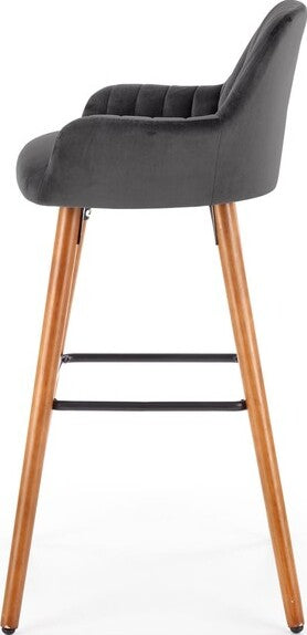 Bar Stool Cosenza | size: Length: 47cm, Width: 47cm, Height: 75-98cm, Depth: 49cm | color: Gray | image: 2 | variant: 1003046