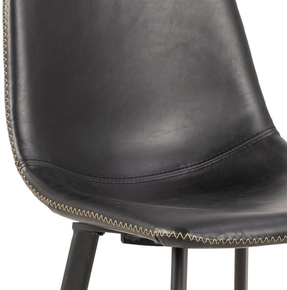 Bar Stool Cwmbran | size: Width: 46.5cm, Height: 103cm, Depth: 50cm | color: Black | image: 3 | variant: 1001343