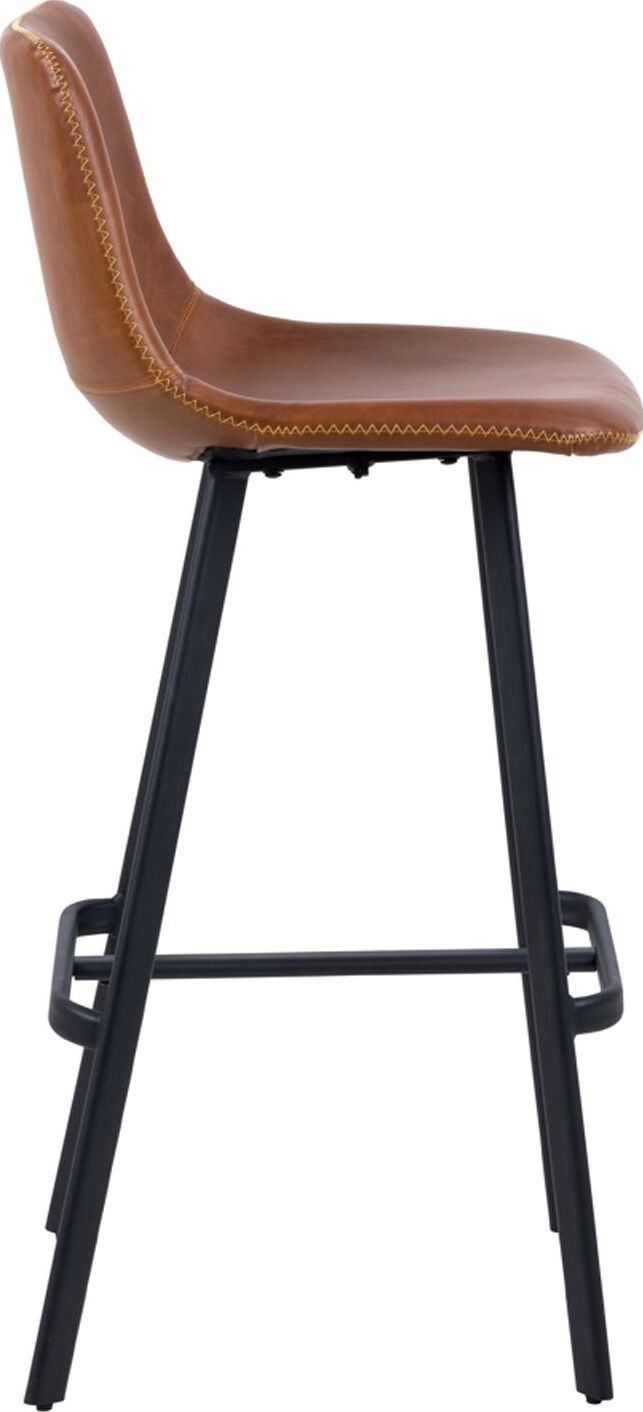Bar Stool Cwmbran | size: Width: 46.5cm, Height: 103cm, Depth: 50cm | color: Brown | image: 3 | variant: 1001342