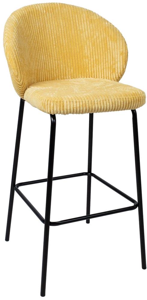 Bar Stool East Casablanca | size: Width: 51cm, Height: 104cm, Depth: 52cm | color: Yellow | image: 1 | variant: 1006197