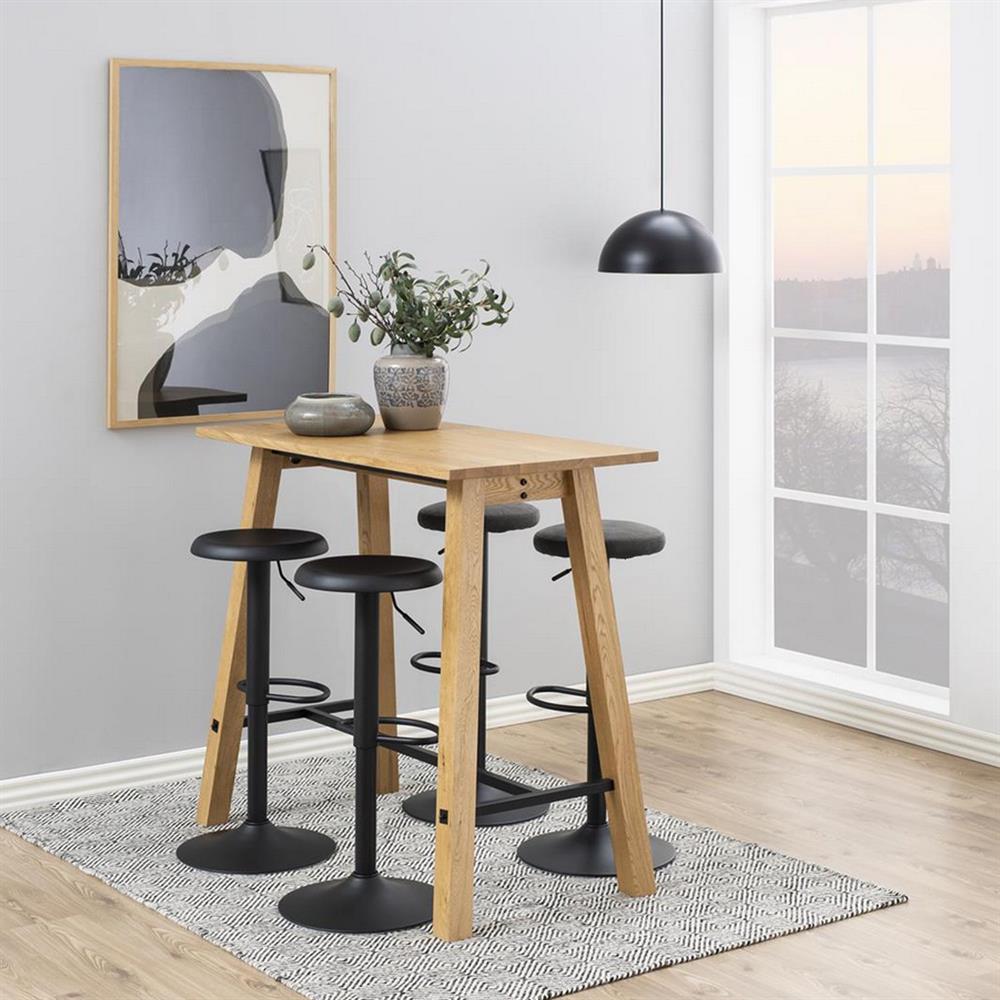 Bar Stool East Lugano | size: Width: 40cm, Height: 82cm, Depth: 40cm | color: Black | image: 4 | variant: 1005969