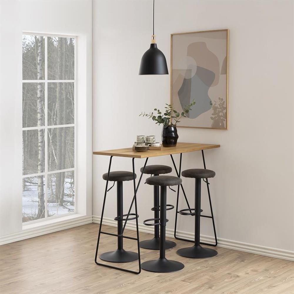 Bar Stool East Lugano | size: Width: 40cm, Height: 82cm, Depth: 40cm | color: Gray | image: 3 | variant: 1005970