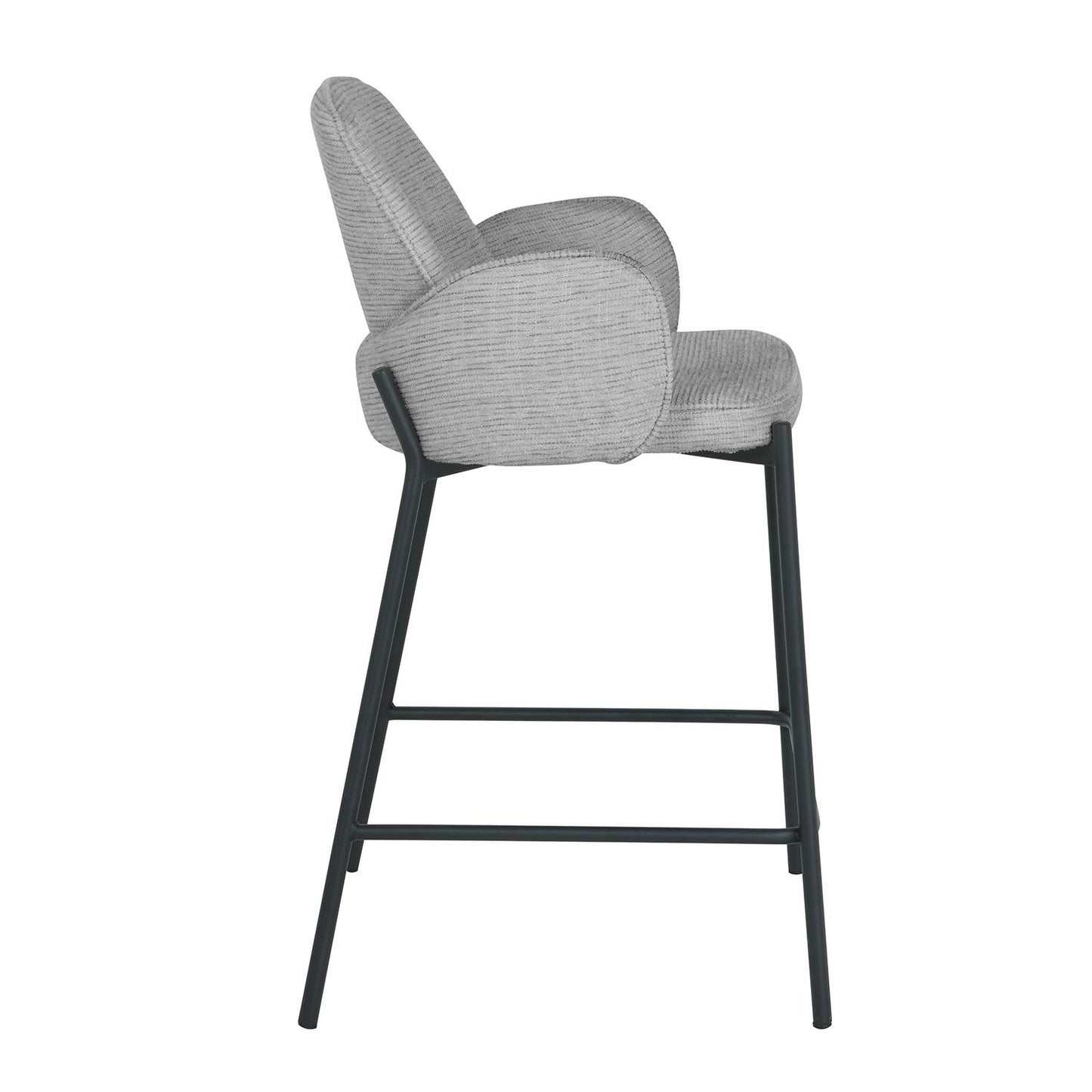 Bar Stool East Ravenna | size: Width: 50cm, Height: 95cm, Depth: 52cm | color: Gray | image: 2 | variant: 1006481