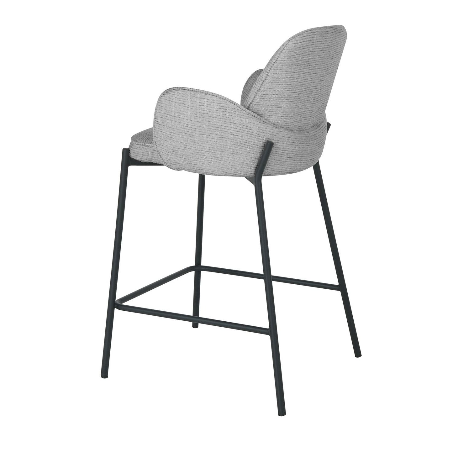 Bar Stool East Ravenna | size: Width: 50cm, Height: 95cm, Depth: 52cm | color: Gray | image: 3 | variant: 1006481
