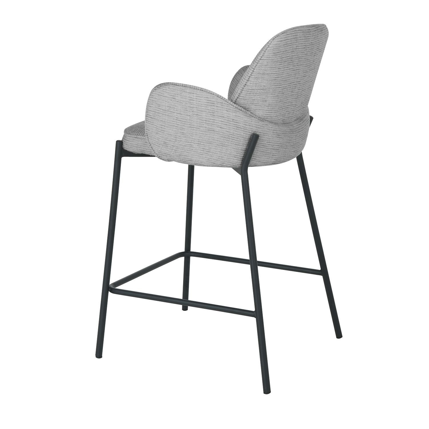 Bar Stool East Ravenna | size: Width: 50cm, Height: 95cm, Depth: 52cm | color: Gray | image: 3 | variant: 1006481