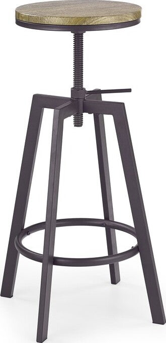 Bar Stool East Thornbury | size: Length: 30cm, Width: 30cm, Height: 63-80cm, Depth: 30cm | color: Brown | image: 1 | variant: 1007048