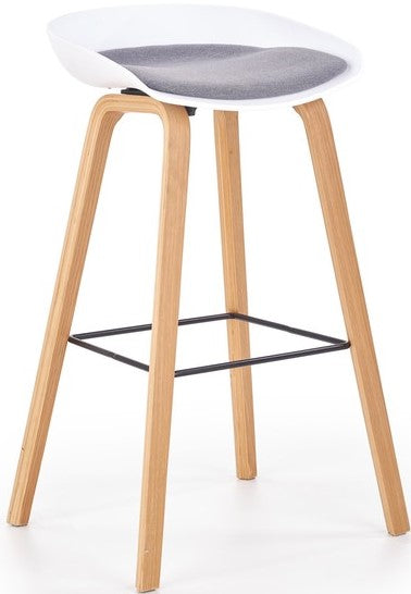 Bar Stool East Whitehaven | size: Length: 42cm, Width: 43cm, Height: 76-81cm, Depth: 42cm | color: White | image: 8 | variant: 1007052