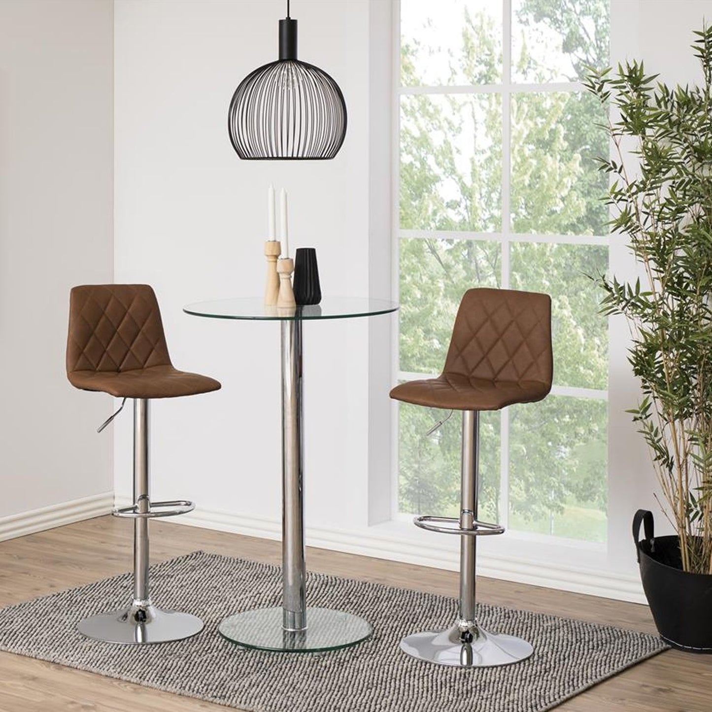 Bar Stool Emu | size: Width: 40cm, Height: 110cm, Depth: 48.5cm | color: Brown | image: 5 | variant: 1012494