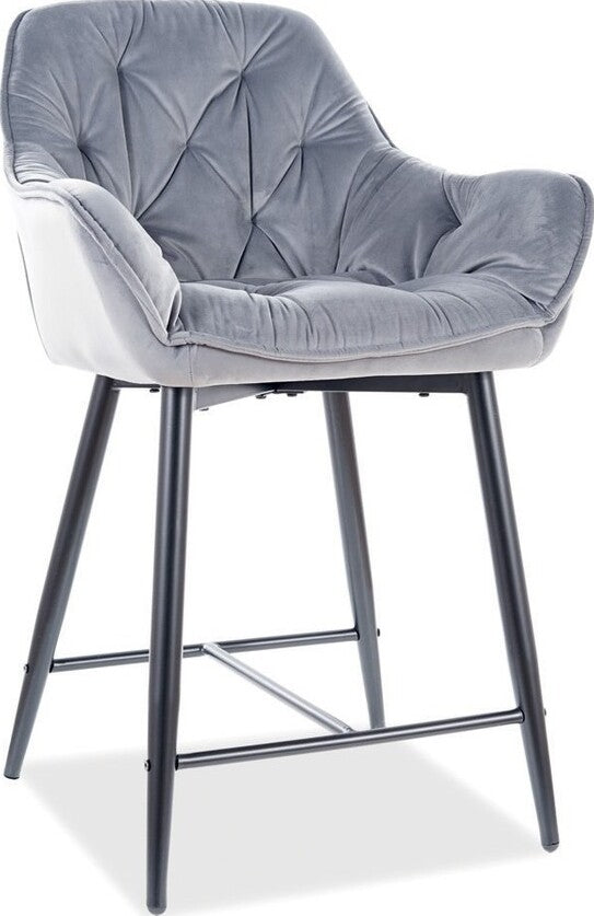 Bar Stool Gateshead | size: Length: 56cm, Width: 56cm, Height: 86cm, Depth: 42cm | color: Gray | image: 1 | variant: 1004232