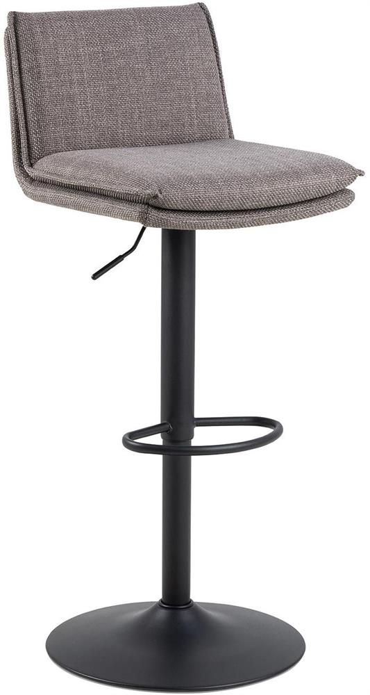 Bar Stool Monmouth | size: Width: 44cm, Height: 107cm, Depth: 53cm | color: Black/Grey | image: 8 | variant: 1001329