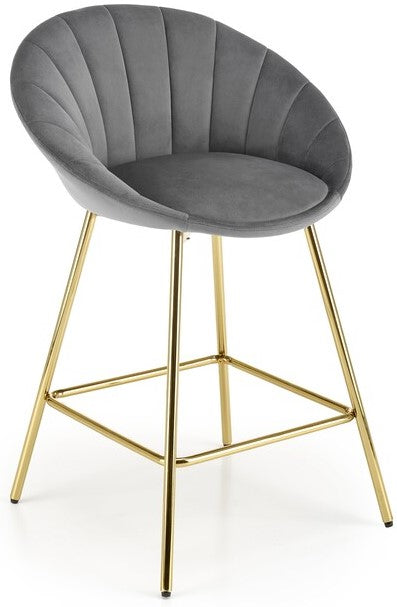 Bar Stool Pesaro | size: Width: 58cm, Height: 87cm, Depth: 52cm | color: Gray | image: 0 | variant: 1003010