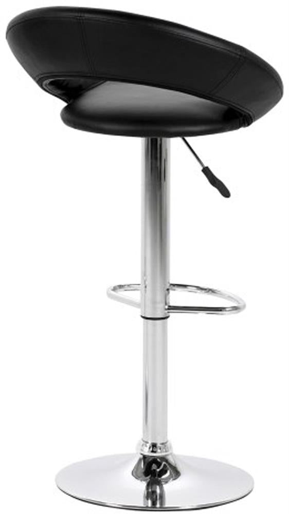 Bar Stool Pontypool | size: Width: 56cm, Height: 100cm, Depth: 50cm | color: Black | image: 1 | variant: 1001346