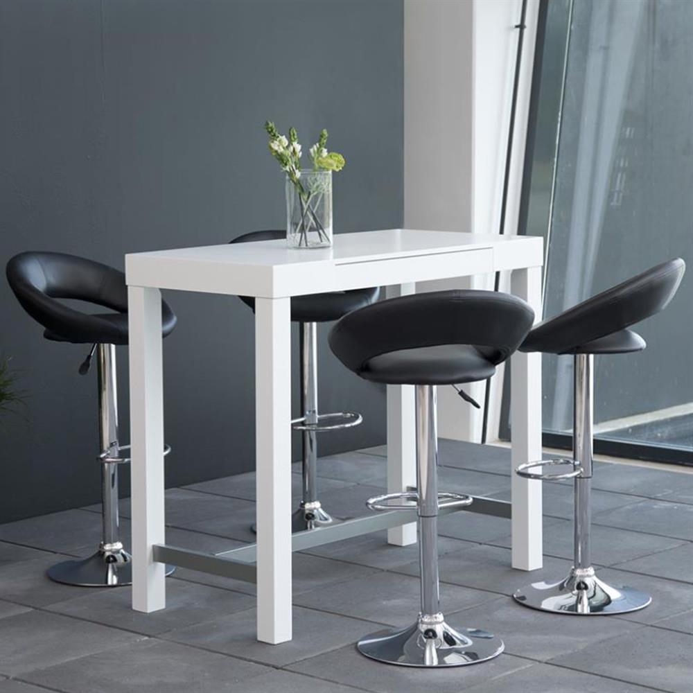 Bar Stool Pontypool | size: Width: 56cm, Height: 100cm, Depth: 50cm | color: Black | image: 5 | variant: 1001346