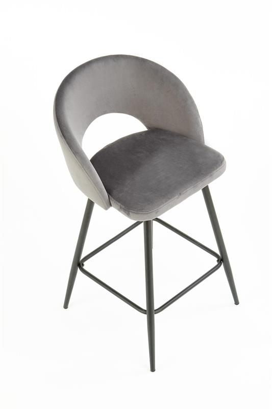 Bar Stool Reggio Calabria | size: Length: 48cm, Width: 48cm, Height: 98cm, Depth: 49cm | color: Gray | image: 7 | variant: 1003061