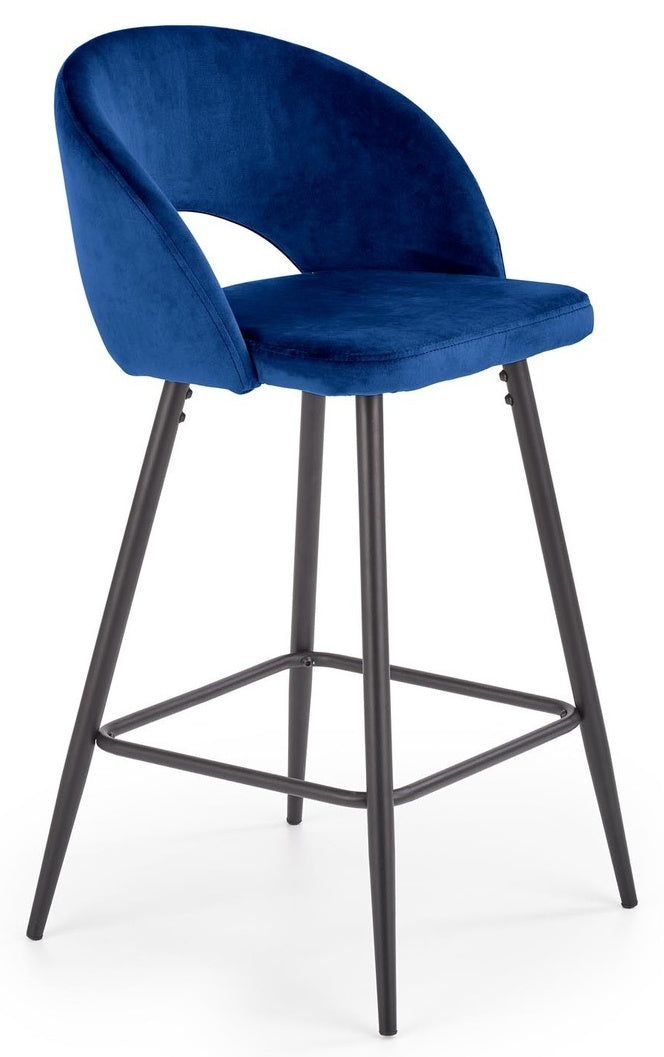 Bar Stool Reggio Calabria | size: Width: 48cm, Height: 89cm, Depth: 49cm | color: Blue | image: 0 | variant: 1003059