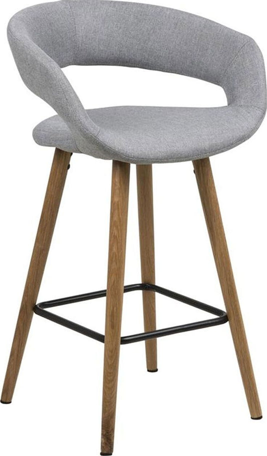 Bar Stool Tenby | size: Width: 55cm, Height: 98cm, Depth: 46.5cm | color: Gray | image: 1 | variant: 1005654