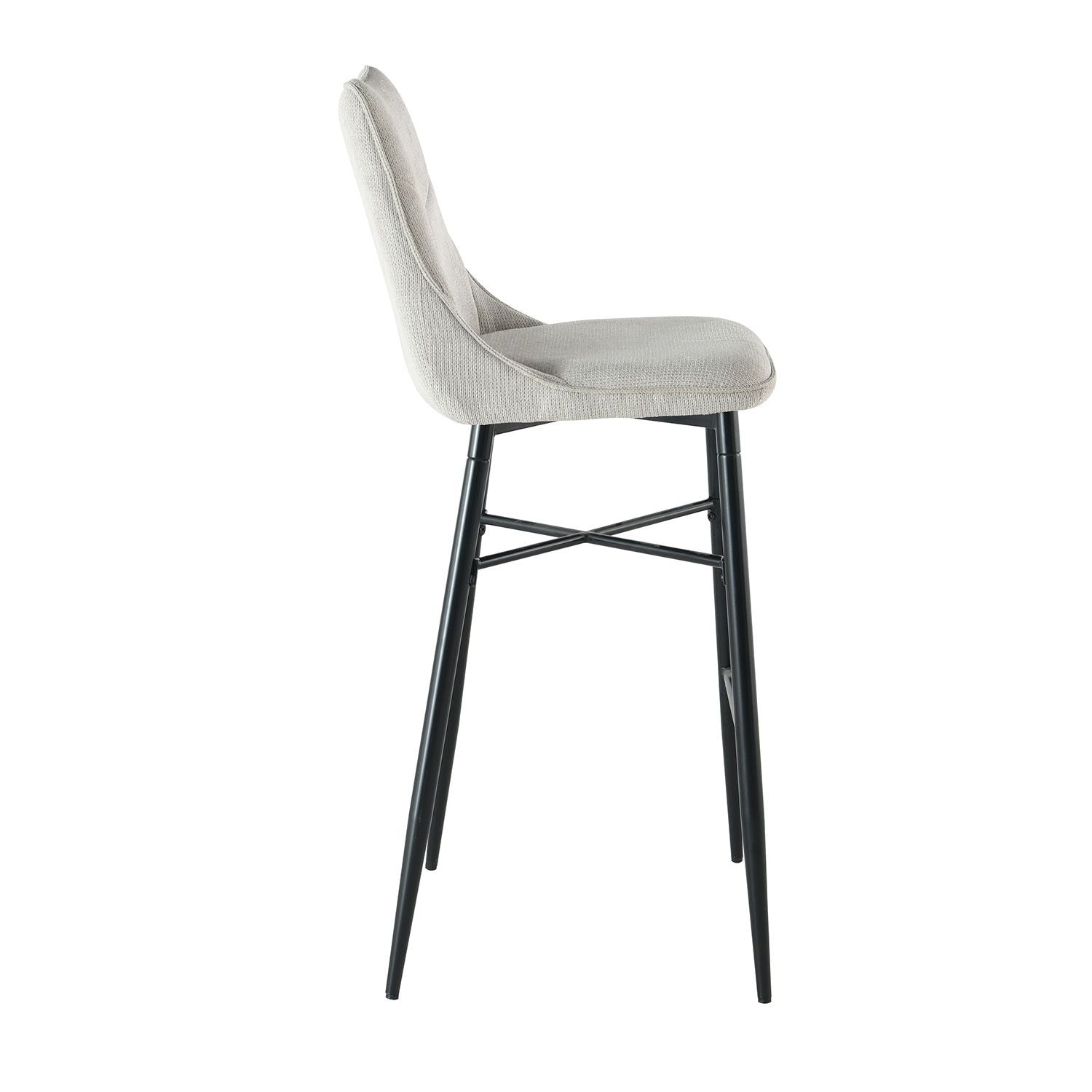 Bar Stool Usk | size: Width: 51cm, Height: 97cm, Depth: 42cm | color: Beige | image: 2 | variant: 1001339