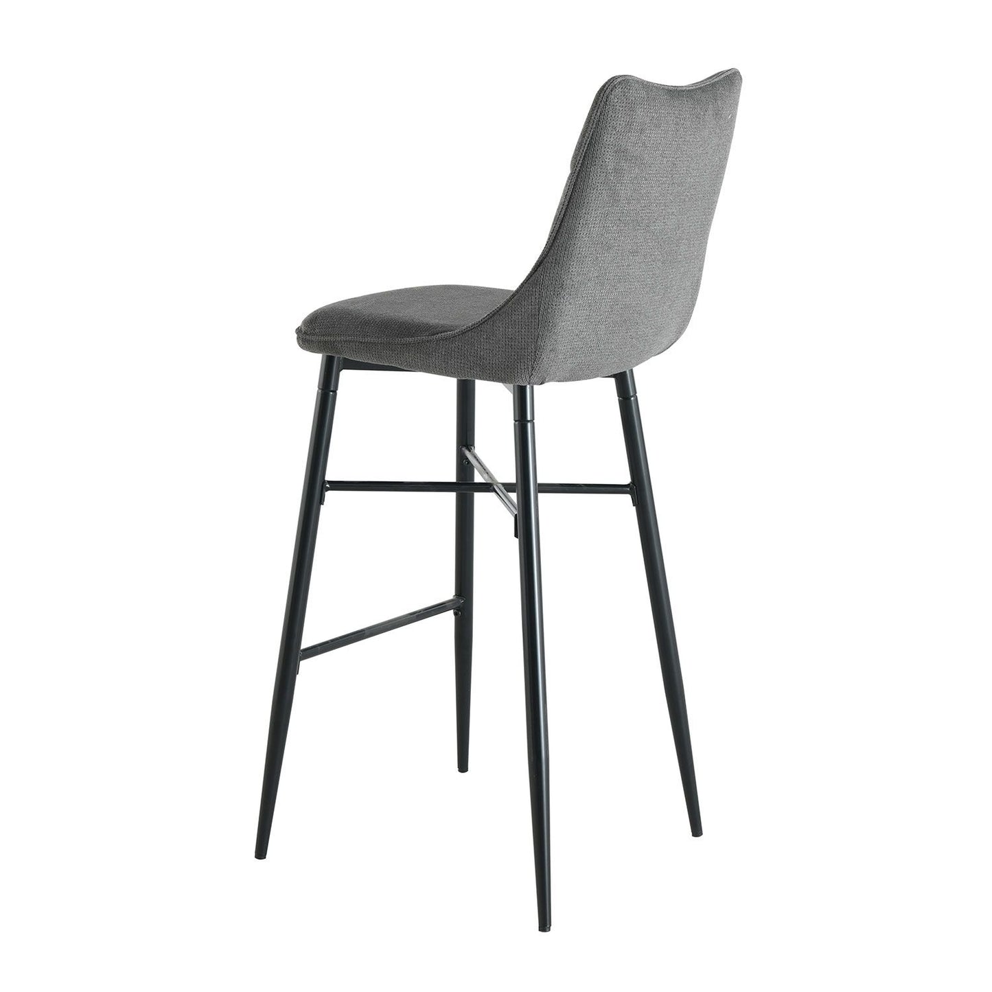 Bar Stool Usk | size: Width: 51cm, Height: 97cm, Depth: 42cm | color: Gray | image: 2 | variant: 1001340