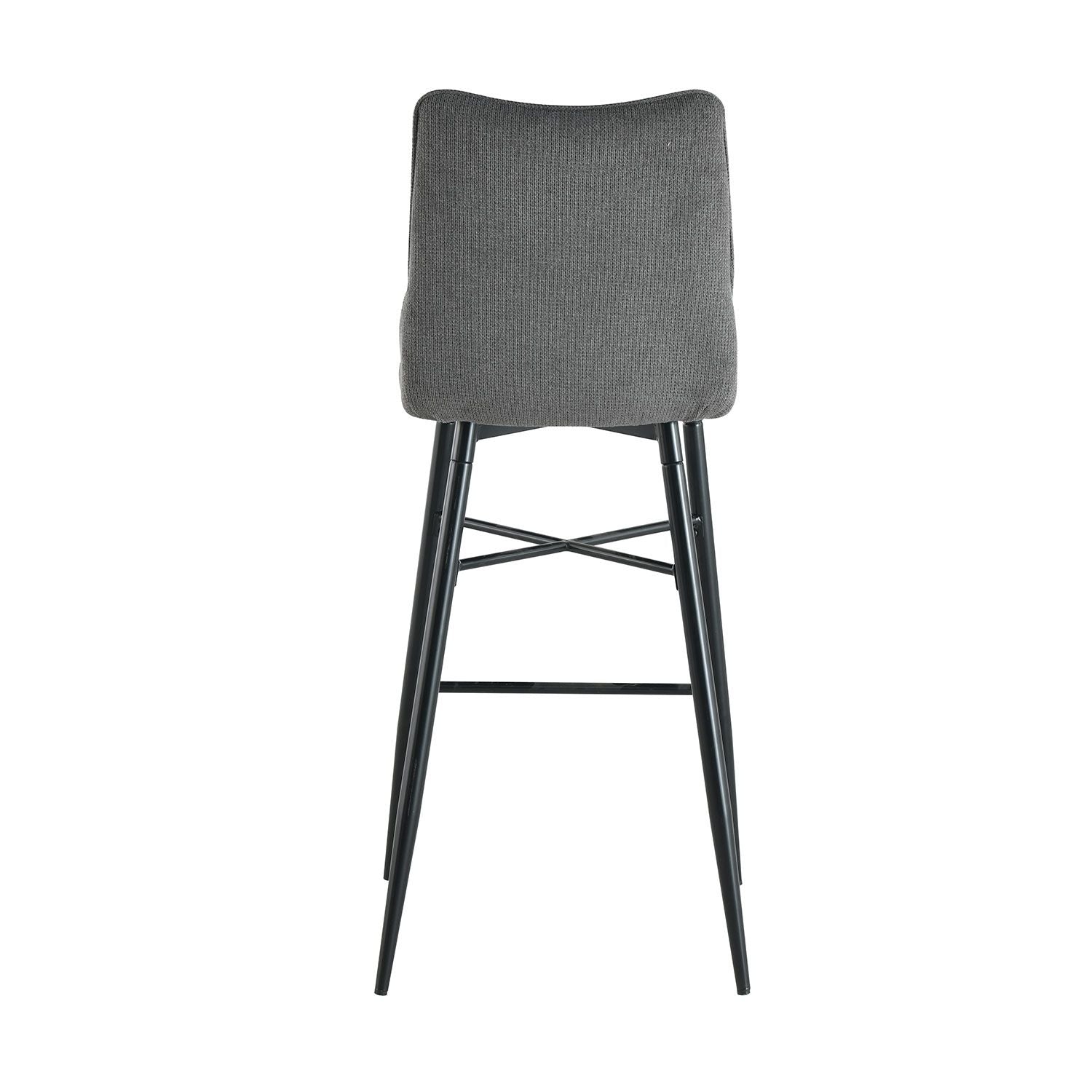 Bar Stool Usk | size: Width: 51cm, Height: 97cm, Depth: 42cm | color: Gray | image: 3 | variant: 1001340