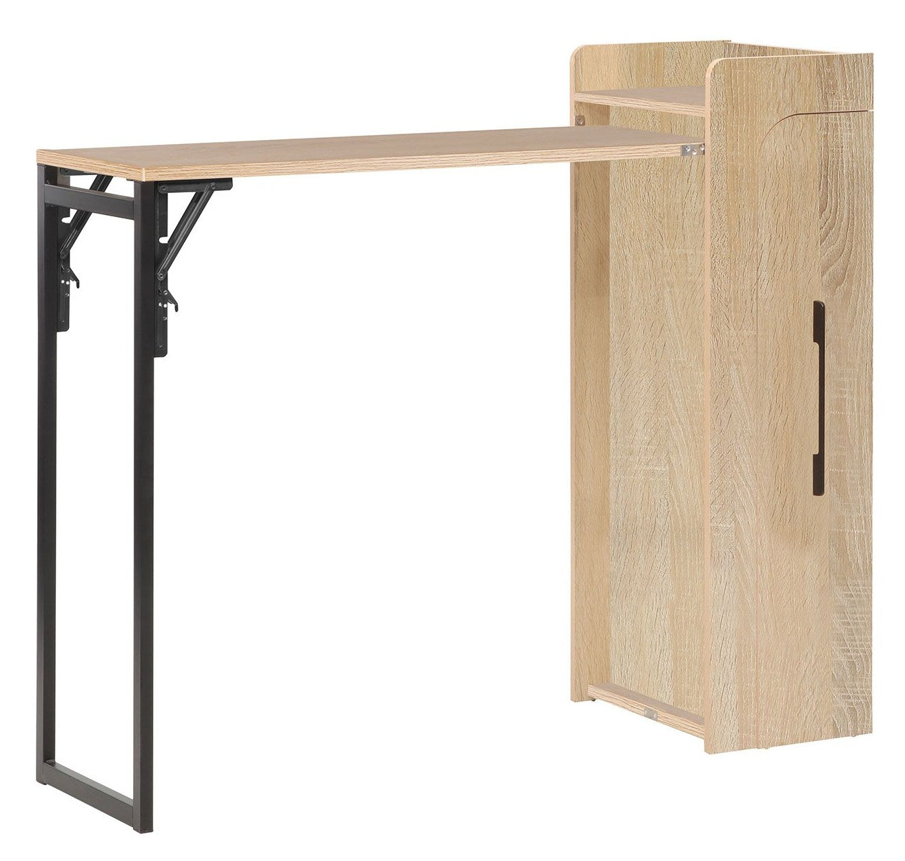 Bar Table East Viljandi | size: Length: 44.5cm, Width: 122cm, Height: 108cm | color: Black/Oak | image: 0 | variant: 1006535