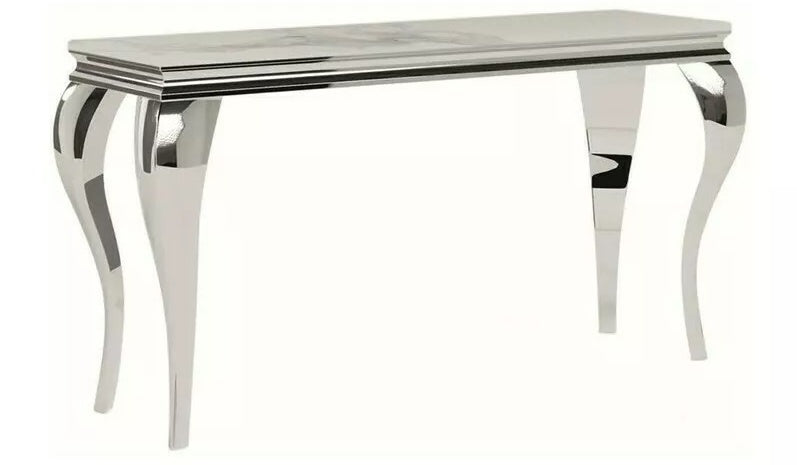 Bar Table Malvern | size: Length: 40cm, Width: 120cm, Height: 78cm | color: White/Grey | image: 0 | variant: 1004499