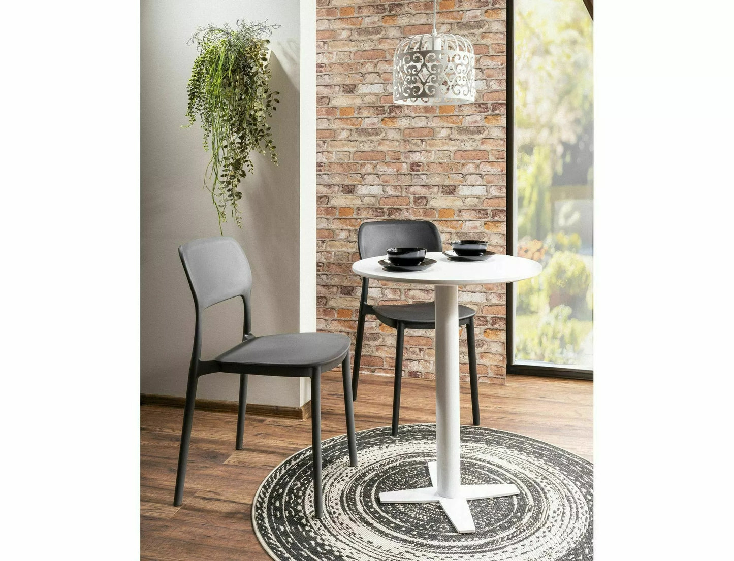 Bar Table West Toronto | size: Length: 60cm, Width: 60cm, Height: 76cm, Diameter: 60cm | color: White | image: 1 | variant: 1008068
