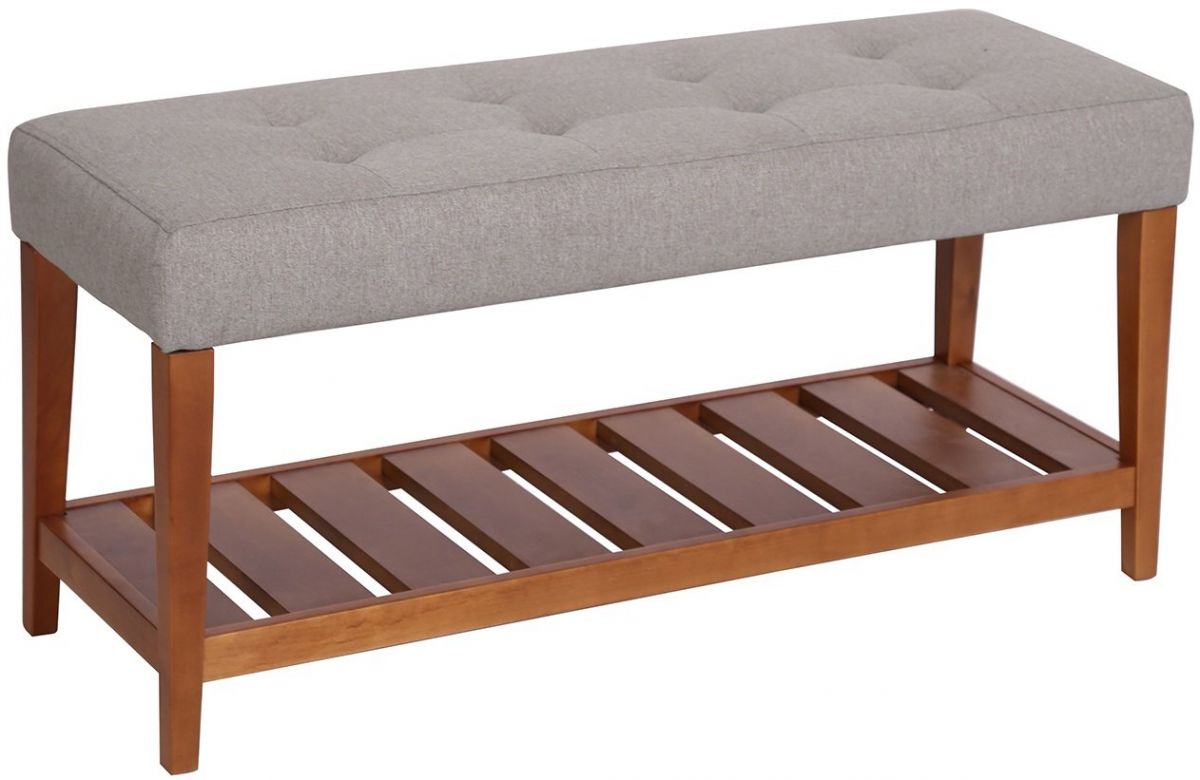 Bedroom Bench Brigita | size: Width: 100cm, Height: 47cm, Depth: 35cm | color: Brown | image: 1 | variant: 1012192