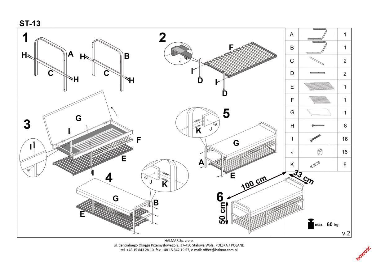 Bedroom Bench East Cesena | size: Width: 100cm, Height: 50cm, Depth: 33cm | color: Gray | image: 1 | variant: 1006629