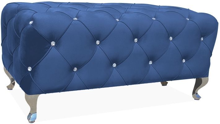 Bedroom Bench Sydney | size: Length: 50cm, Width: 100cm, Height: 46cm | color: Blue | image: 0 | variant: 1003529