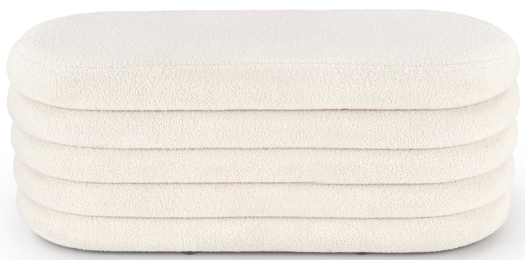 Bedroom Bench West Linkoping | size: Length: 42cm, Width: 105cm, Height: 42cm | color: Beige | image: 1 | variant: 1007485