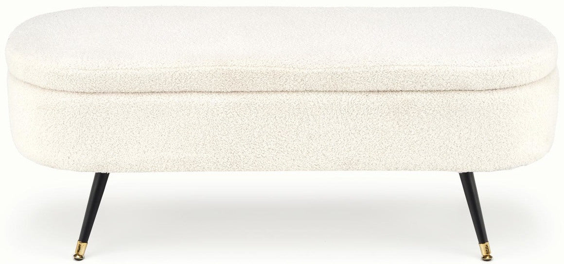 Bedroom Bench West Orebro | size: Length: 40cm, Width: 120cm, Height: 46cm | color: Beige | image: 2 | variant: 1007484