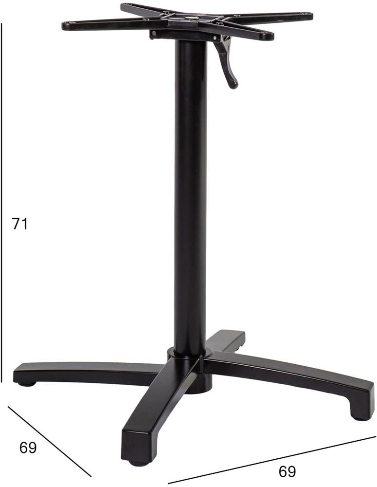 Central Table Leg East Exeter | size: Height: 72cm, Diameter: 2cm | color: Black | image: 3 | variant: 1006024
