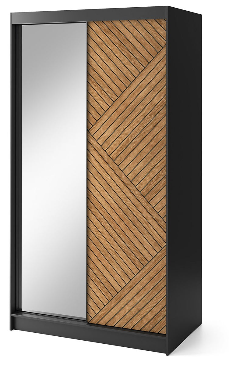 Closet East Bicester 1 | size: Width: 220cm, Height: 60cm, Depth: 120cm | color: Black/Oak | image: 0 | variant: 1017700