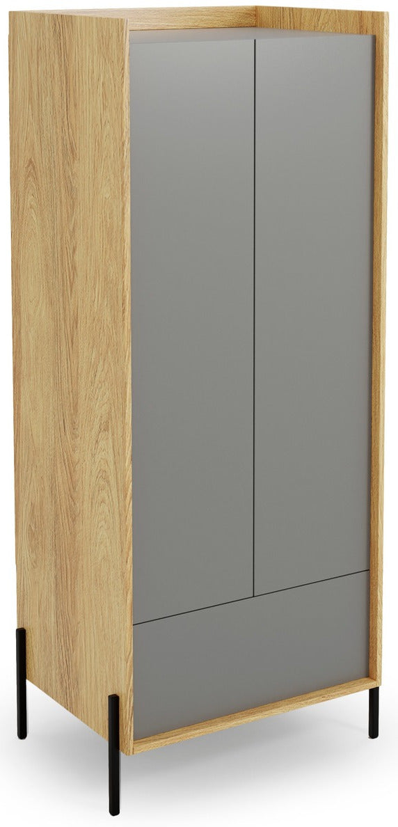Closet Mobius 2D | size: Width: 60cm, Height: 179cm, Depth: 78cm | color: Gray | image: 1 | variant: 1002031