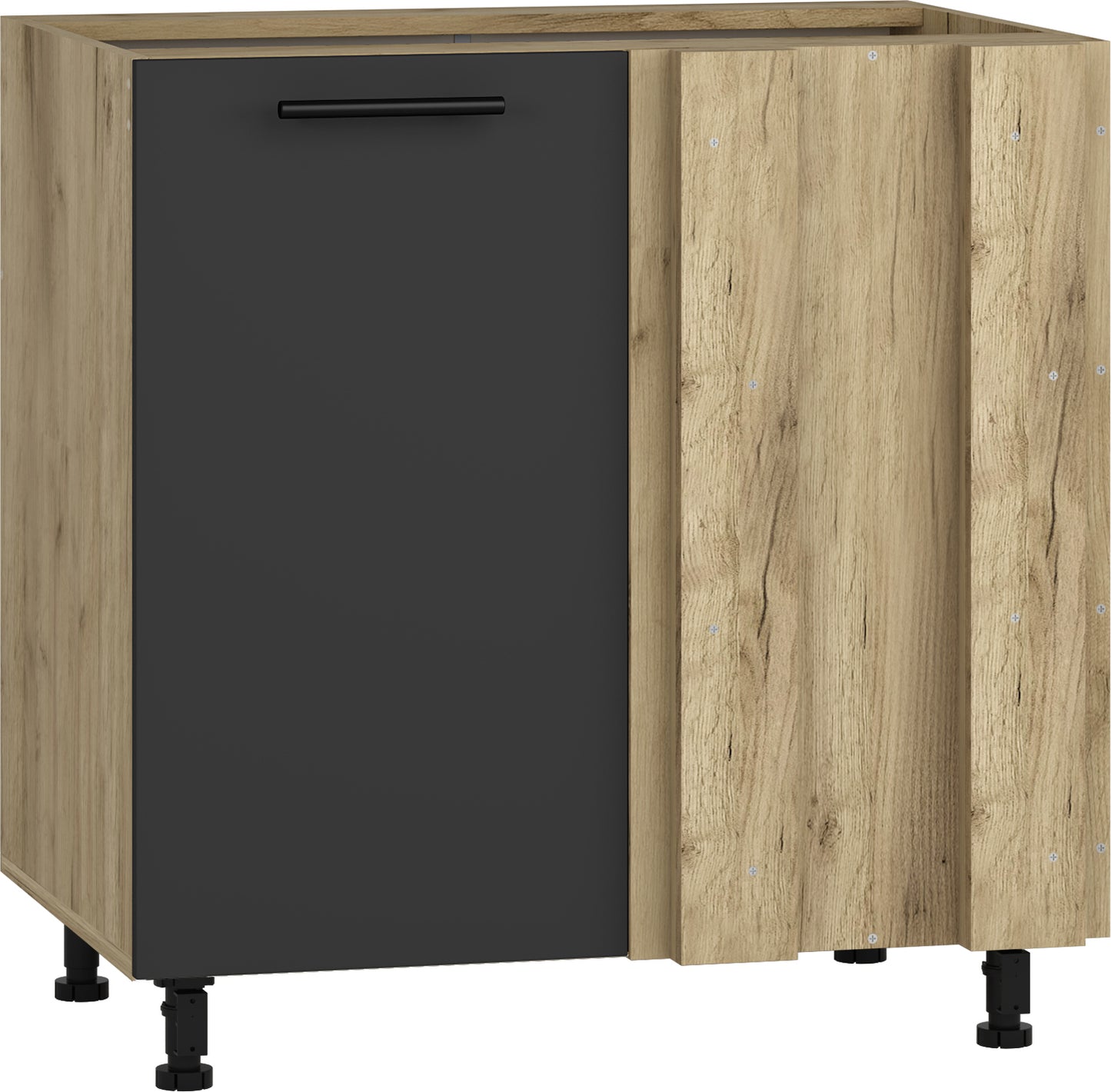 Closet Vento 13 | size: Width: 100cm, Height: 82cm | color: Black/Oak | image: 1 | variant: 1016891