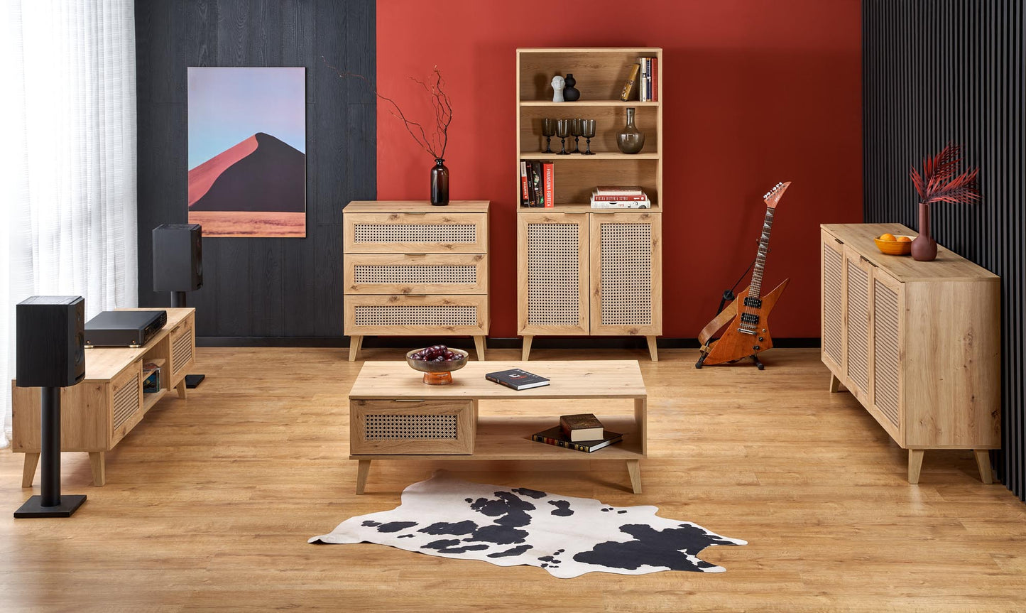 Closet West Brecon | size: Width: 80cm, Height: 173cm, Depth: 40cm | color: Black/Oak | image: 3 | variant: 1007349