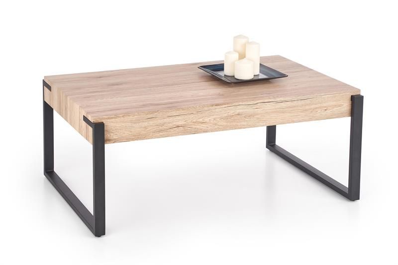 Coffee Table Capri | size: Length: 64cm, Width: 110cm, Height: 42cm | color: Transparent/Oak | image: 1 | variant: 1011150