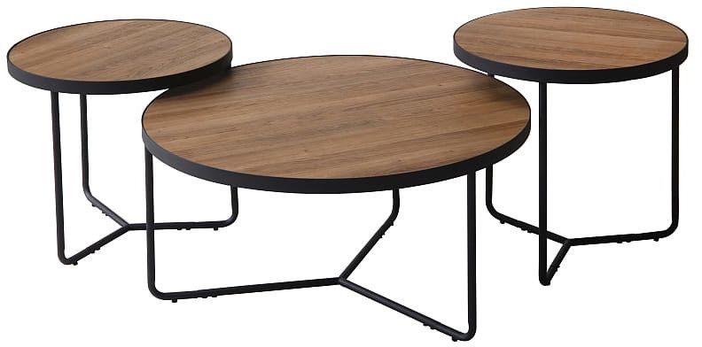 Coffee Table Demeter II | size: Length: 40cm, Width: 40cm, Height: 50cm, Diameter: 40cm | color: Brown | image: 1 | variant: 1012077