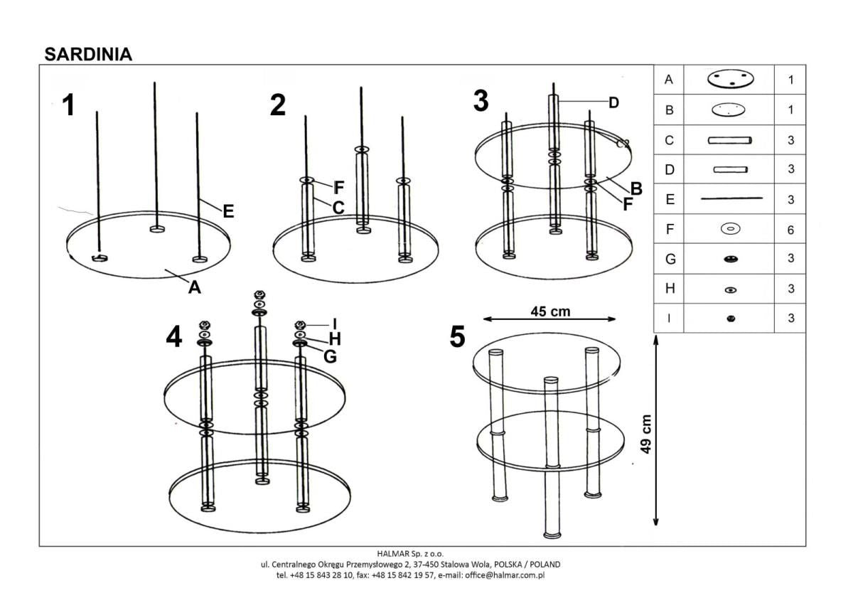 Coffee Table East Charlotte | size: Length: 45cm, Width: 45cm, Height: 48cm, Diameter: 45cm | color: Transparent | image: 2 | variant: 1006720