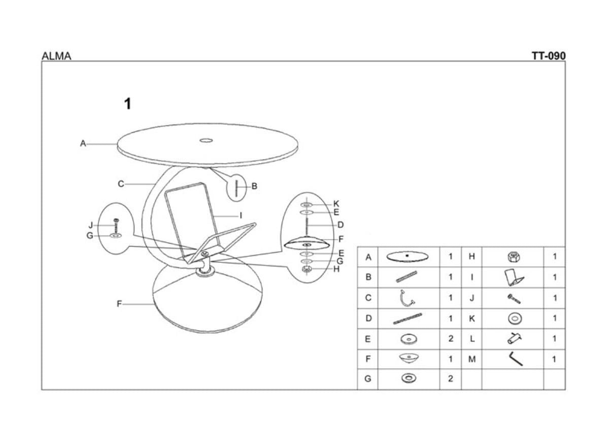 Coffee Table East Chennai | size: Length: 45cm, Width: 45cm, Height: 50cm, Diameter: 45cm | color: Transparent | image: 2 | variant: 1006722