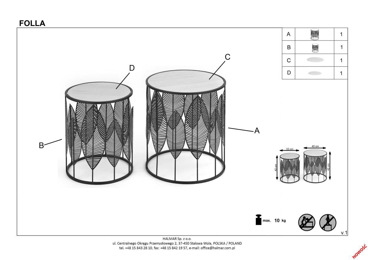 Coffee Table East Detroit | size: Length: 40cm, Width: 40cm, Height: 45cm, Diameter: 40cm | color: Natural | image: 5 | variant: 1006737